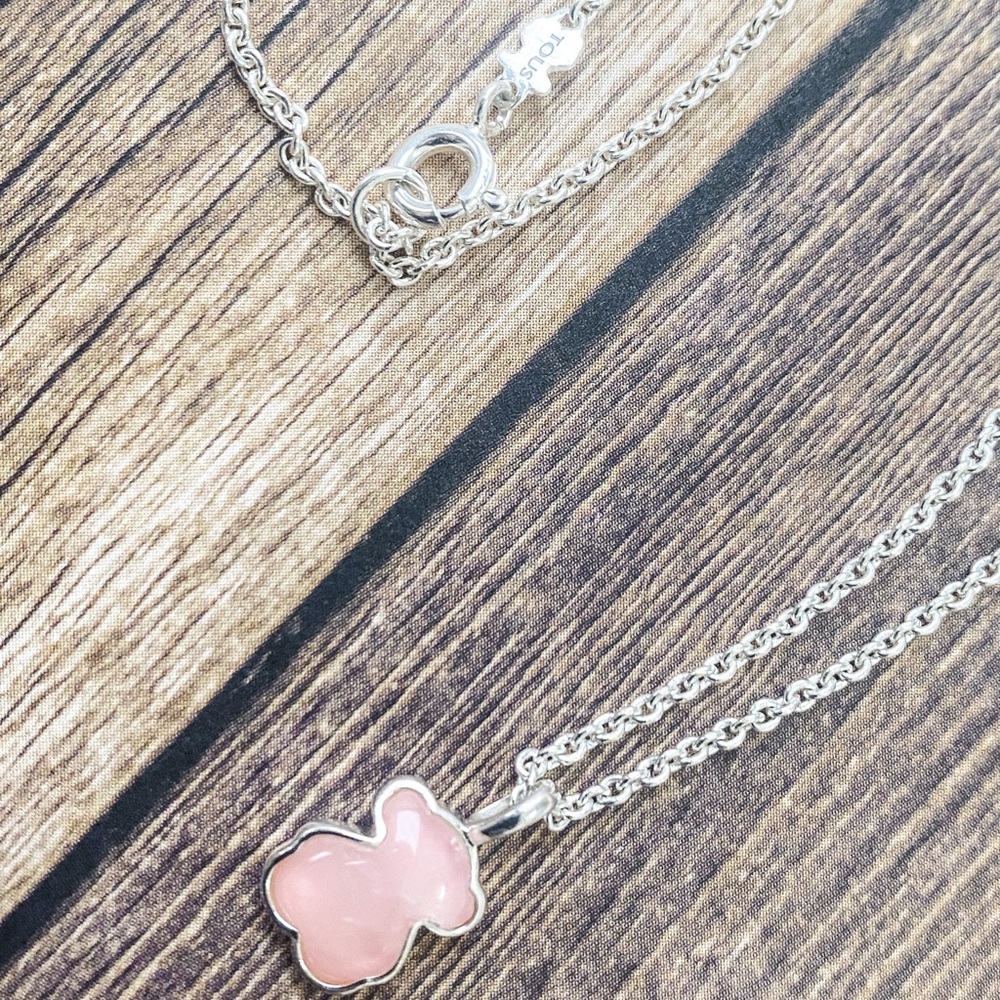 TOUS SET SILVER & ROSE QUARTZITE